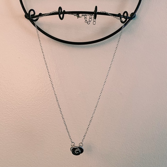 Black Rose Pendant Necklace - Picture 2 of 3